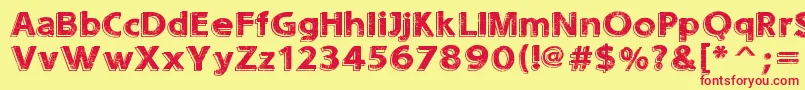 SoundsEroded Font – Red Fonts on Yellow Background