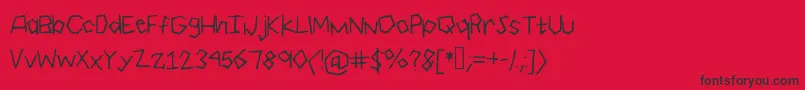 フォントGeo – 赤い背景に黒い文字