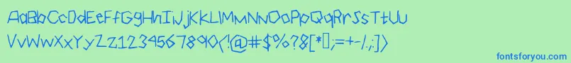 フォントGeo – 青い文字は緑の背景です。