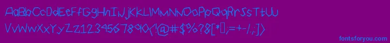 フォントGeo – 紫色の背景に青い文字