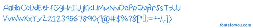 フォントGeo – 白い背景に青い文字
