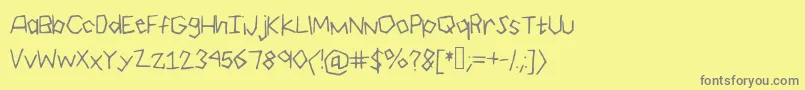 フォントGeo – 黄色の背景に灰色の文字