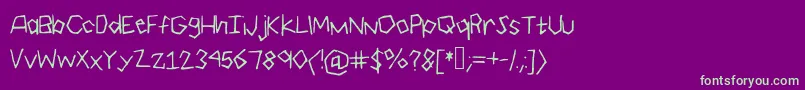Geo Font – Green Fonts on Purple Background