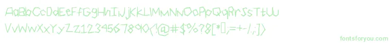 Geo Font – Green Fonts on White Background