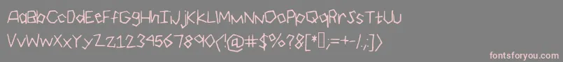 フォントGeo – 灰色の背景にピンクのフォント