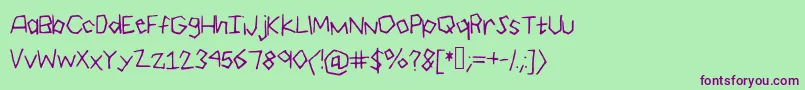 Шрифт Geo – фиолетовые шрифты на зелёном фоне