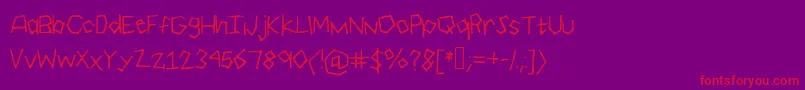 Geo Font – Red Fonts on Purple Background