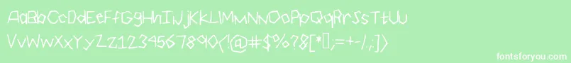 Geo Font – White Fonts on Green Background
