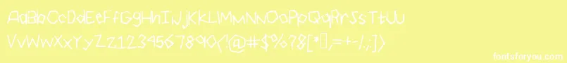 フォントGeo – 黄色い背景に白い文字