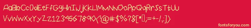 フォントGeo – 黄色の文字、赤い背景
