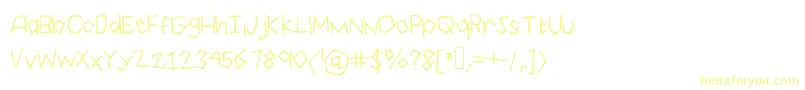 フォントGeo – 白い背景に黄色の文字