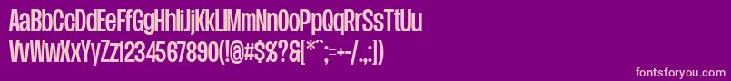 DueraCondmediPersonal Font – Pink Fonts on Purple Background