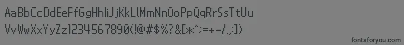 fuente NintendoDsBios – Fuentes Negras Sobre Fondo Gris