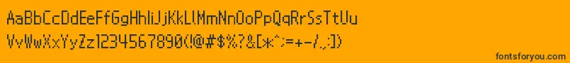 Шрифт NintendoDsBios – чёрные шрифты на оранжевом фоне