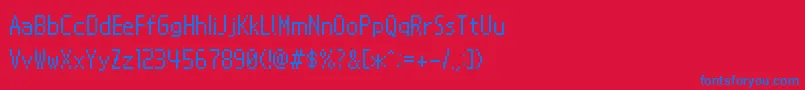 NintendoDsBios Font – Blue Fonts on Red Background