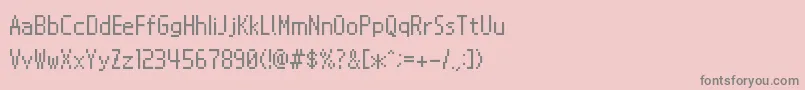 Więcej informacji o czcionce NintendoDsBios Czcionka NintendoDsBios – szare czcionki na różowym tle