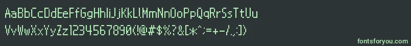 Шрифт NintendoDsBios – зелёные шрифты на чёрном фоне