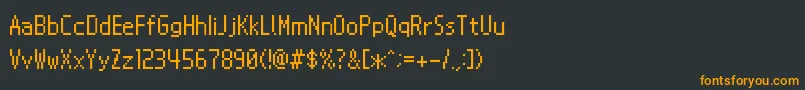 fuente NintendoDsBios – Fuentes Naranjas Sobre Fondo Negro