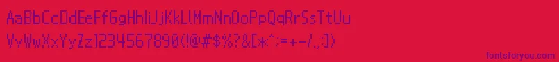 NintendoDsBios-Schriftart – Violette Schriften auf rotem Hintergrund