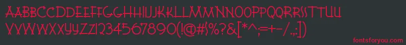 K22Lawenta Font – Red Fonts on Black Background