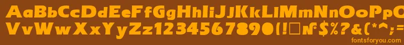 Breaker Font – Orange Fonts on Brown Background