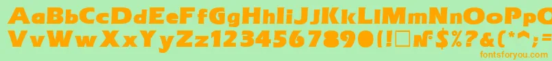 Breaker Font – Orange Fonts on Green Background