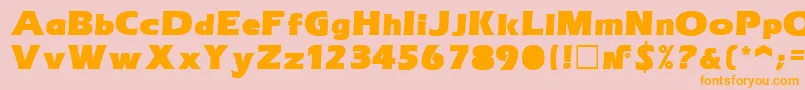 Breaker Font – Orange Fonts on Pink Background