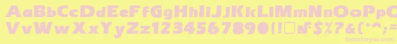 Breaker Font – Pink Fonts on Yellow Background