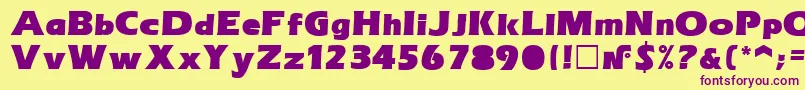 Breaker Font – Purple Fonts on Yellow Background