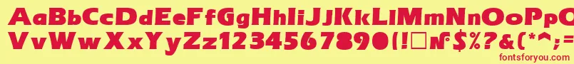 Breaker Font – Red Fonts on Yellow Background