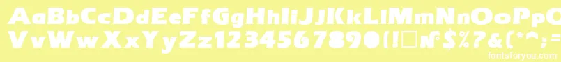 Breaker Font – White Fonts on Yellow Background