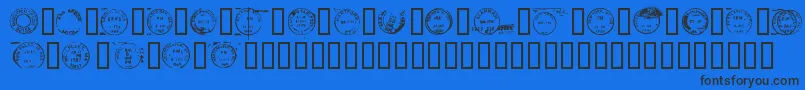 Deadlotn Font – Black Fonts on Blue Background