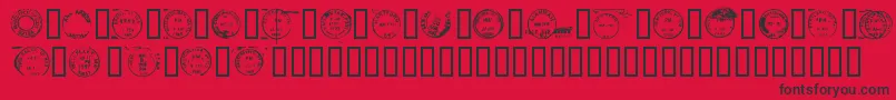 Deadlotn Font – Black Fonts on Red Background