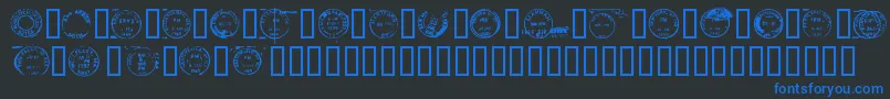 Deadlotn Font – Blue Fonts on Black Background