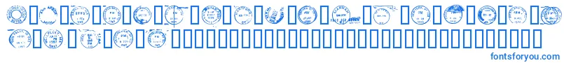 Deadlotn Font – Blue Fonts on White Background