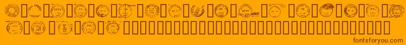 Deadlotn Font – Brown Fonts on Orange Background
