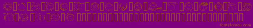 Deadlotn Font – Brown Fonts on Purple Background