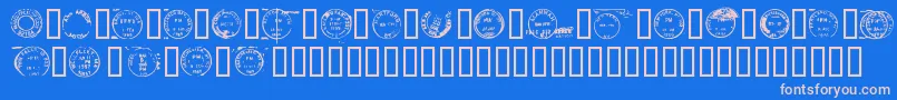 Deadlotn Font – Pink Fonts on Blue Background