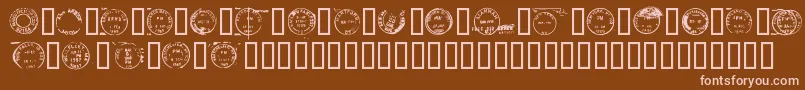 Deadlotn Font – Pink Fonts on Brown Background