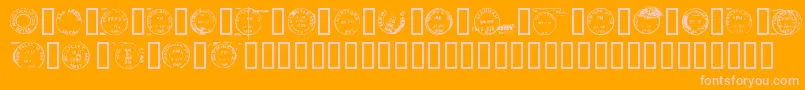 Deadlotn Font – Pink Fonts on Orange Background