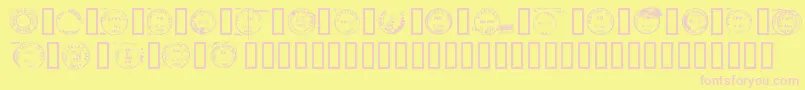 Deadlotn Font – Pink Fonts on Yellow Background