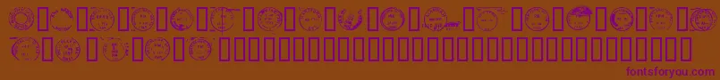 Deadlotn Font – Purple Fonts on Brown Background