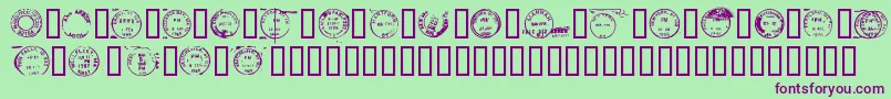 Deadlotn Font – Purple Fonts on Green Background