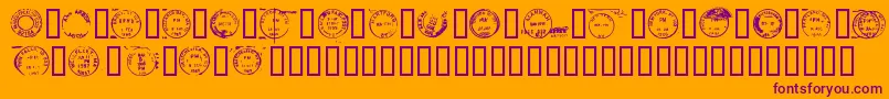 Deadlotn Font – Purple Fonts on Orange Background