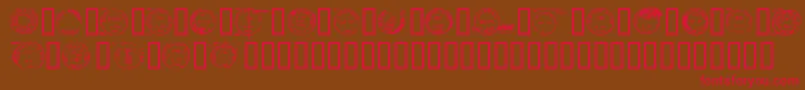 Deadlotn Font – Red Fonts on Brown Background