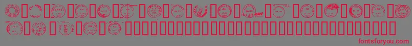 Deadlotn Font – Red Fonts on Gray Background