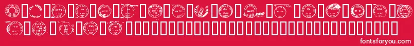 Deadlotn Font – White Fonts on Red Background