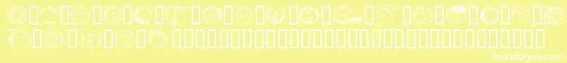 Deadlotn Font – White Fonts on Yellow Background