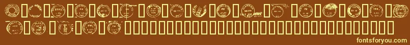 Deadlotn Font – Yellow Fonts on Brown Background