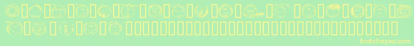 Deadlotn Font – Yellow Fonts on Green Background